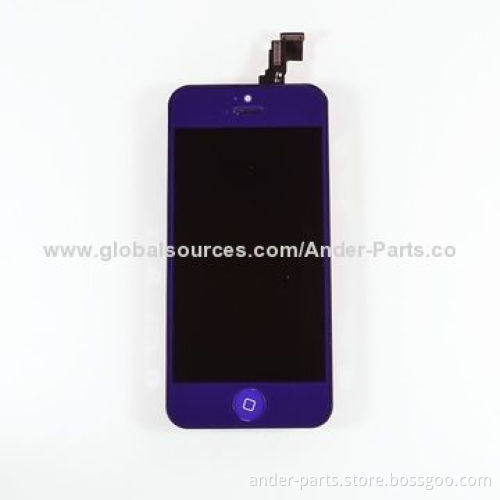 LCD Assembly with Home Button and Ear-speaker Mesh for iPhone 5C, 12 Colors Available + In Stock